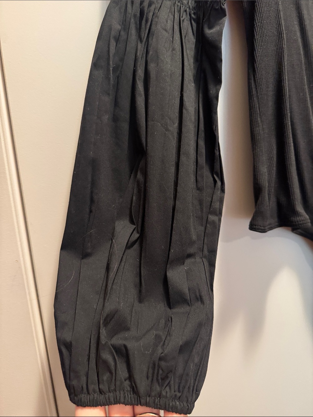 🆕 Express Black Puff-Sleeve Button-Front Design Bodysuit w Snap Thong. L. NWT!🔥🖤 - Picture 4 of 6